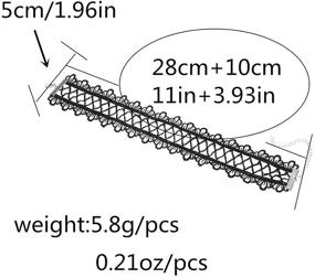 img 1 attached to 🌸 Нежные кружевные ожерелья с волнистым краем: FXmimior Черные женские пустотелые ожерелья - необходимые аксессуары