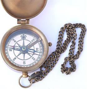 img 1 attached to 🧭 Engraved Compass with Stamped Leather Case - NEOVIVID Thoreau's Go Confidently Quote, Ideal for Camping, Boating, Graduation Day Gifts