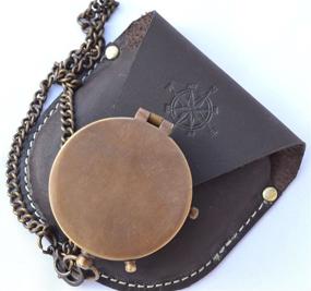 img 3 attached to 🧭 Engraved Compass with Stamped Leather Case - NEOVIVID Thoreau's Go Confidently Quote, Ideal for Camping, Boating, Graduation Day Gifts