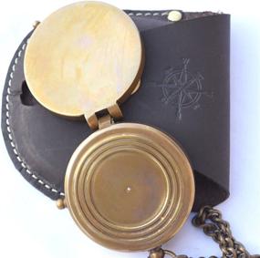 img 2 attached to 🧭 Engraved Compass with Stamped Leather Case - NEOVIVID Thoreau's Go Confidently Quote, Ideal for Camping, Boating, Graduation Day Gifts