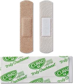 img 1 attached to Curad Truly Ouchless Silicone Adhesive Bandages: Gentle, Skin-Friendly Fabric Bandages for Delicate or Sensitive Skin, 0.75 x 3 inches, 20 Count