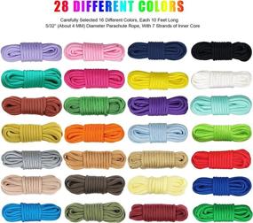 img 3 attached to 🐺 WEREWOLVES 28 Colors Paracord 550 Combo Crafting Kits: Multifunction Survival Parachute Cord for Bracelets, Lanyards, Dog Collar – Includes Instruction & 10 Feet Each Rope