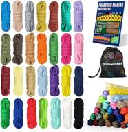 🐺 werewolves 28 colors paracord 550 combo crafting kits: multifunction survival parachute cord for bracelets, lanyards, dog collar – includes instruction & 10 feet each rope логотип