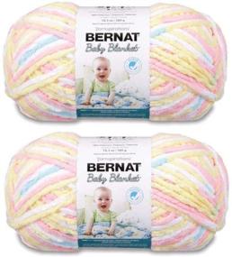 img 4 attached to 2-Pack Bernat Baby Blanket Big Ball Yarn in Pitter Patter (161104-04616)