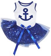 🐶 petitebella sailor anchor dog dress for puppies логотип