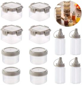 img 4 attached to Seasoning Dressing Containers Accessories Transparent