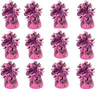 🎈 pack of 12 playo metallic balloon weights in pink - enhance your party decor логотип