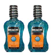 🤗 reach essentials arctic mint anti-cavity mouthwash 13.5oz - pack of 2 logo