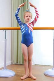 img 3 attached to TFJH E Sparkle Gymnastics Leotard: Athletic One-Piece Tank Bodysuit for Girls (3-15Y)