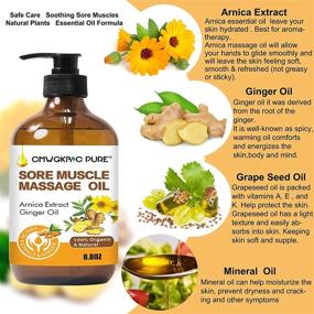 img 3 attached to 🌿 Natural Sore Muscle Massage Oil - 250ml, with Arnica Extract and Ginger Oil for Warming and Relaxation