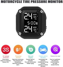 img 3 attached to 🏍️ PACEWALKER Motorcycle Wireless Tire Pressure Monitoring System: 1.5” Monitor, Ride with Confidence (2021 Model Upgraded Version)