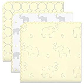 img 1 attached to SwaddleDesigns Elephants Ultimate Blankets | Sunwashed Kids' Home Store