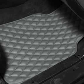 img 1 attached to 🚗 FH Group F12002GRAY Universal Luxury All-Season Heavy-Duty Car Floor Mats - Diamond Design with 3-D High Tech Anti-Skid/Slip Backing