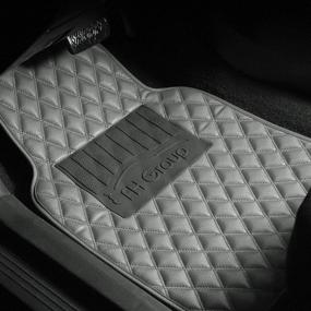 img 2 attached to 🚗 FH Group F12002GRAY Universal Luxury All-Season Heavy-Duty Car Floor Mats - Diamond Design with 3-D High Tech Anti-Skid/Slip Backing