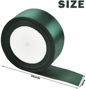 img 3 attached to 🎀 Buygoo 50 Yards Double Faced Polyester Forest Green Satin Ribbon - Perfect for Wedding Gift Bouquets, Wrapping and Party Decorations - 1-1/2" Wide Continuous Ribbon - 25 Yard/Roll, Pack of 2 Rolls