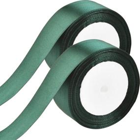 img 4 attached to 🎀 Buygoo 50 Yards Double Faced Polyester Forest Green Satin Ribbon - Perfect for Wedding Gift Bouquets, Wrapping and Party Decorations - 1-1/2" Wide Continuous Ribbon - 25 Yard/Roll, Pack of 2 Rolls