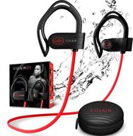 🎧 villain sport headphones: wireless bluetooth earbuds with thumping bass - perfect for running, workouts, and gym logo