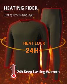 img 3 attached to 🏃 Men's Runhit Thermal Base Layer Set - Long Johns, Shirts & Pants for Men