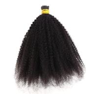 🏿 волнистые волосы zigzag afro kinky curly i tip наращивание волос | бразильские виргинские волосы | 1 г / прядь 100 г | 20 дюймов | 4b 4c легкие наращивания на кончики волос логотип