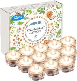 img 1 attached to 🌼 Enhance Your Celebrations with IMAGE 12x LED Waterproof Submersible Tealights: Flameless, Battery-Operated Sub Lights for Weddings, Christmas, Thanksgiving, Parties, and Home Decor - Floral Warm White