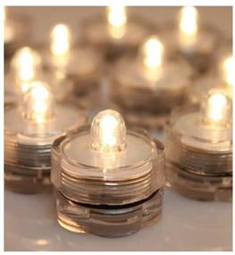 img 2 attached to 🌼 Enhance Your Celebrations with IMAGE 12x LED Waterproof Submersible Tealights: Flameless, Battery-Operated Sub Lights for Weddings, Christmas, Thanksgiving, Parties, and Home Decor - Floral Warm White