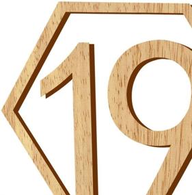 img 1 attached to 🔢 Hexagonal Wooden Table Numbers Set: Fashionclubs 1-20 with Holder Base - Ideal for Weddings, Parties, Events, and Catering Decor