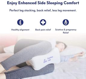 img 3 attached to 🌙 Cushion Lab Extra Support Orthopedic Knee Pillow: Find Relief from Hip, Pregnancy, Sciatica, & Back Pain - Sleep Better with Healthy Alignment Leg Pillow for Side Sleepers - Large Size Memory Foam Contour Wedge