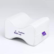 🌙 cushion lab extra support orthopedic knee pillow: find relief from hip, pregnancy, sciatica, & back pain - sleep better with healthy alignment leg pillow for side sleepers - large size memory foam contour wedge logo