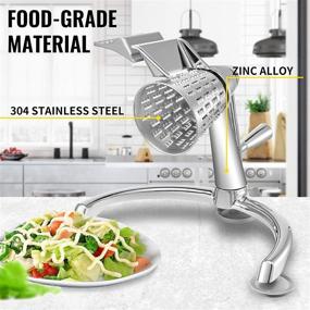 img 3 attached to VEVOR Vegetable Mandoline Stainless Shredder