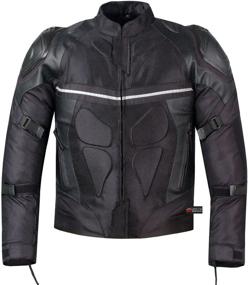 img 3 attached to Pro Leather & Mesh Motorcycle Waterproof Jacket: CE Armor, Reflective, All-Season, Size L