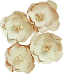 img 1 attached to 🌸 Natural Paper Flower Wall Decor Kit - 84 Pieces by Darice