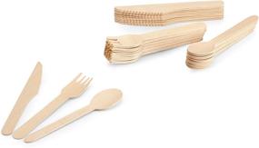 img 2 attached to 🥄 100-Pack Biodegradable Cutlery: Eco-Friendly and Soak-Free Alternative to Paper - Spoon