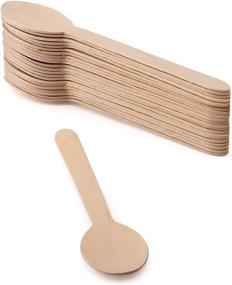 img 4 attached to 🥄 100-Pack Biodegradable Cutlery: Eco-Friendly and Soak-Free Alternative to Paper - Spoon