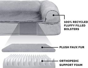 img 1 attached to 🐾 Furhaven Orthopedic Foam Pet Beds: A Comfortable and Certified Solution for Dogs and Cats of All Sizes - Plush Sofa, Comfy Couch, and More!