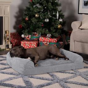 img 2 attached to 🐾 Furhaven Orthopedic Foam Pet Beds: A Comfortable and Certified Solution for Dogs and Cats of All Sizes - Plush Sofa, Comfy Couch, and More!