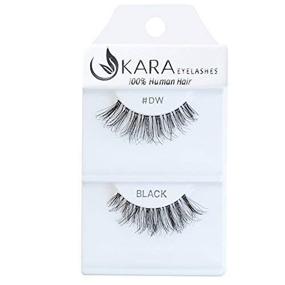 img 1 attached to 👁️ Get Glamorous with Kara Beauty's 100% Human Hair False Eyelashes Demi Wispies- DW with Adhesive (Pack of 12)