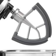 🔪 new grey kitchenaid flex edge beater attachment - paddle scraper with silicone edges for 4.5/5 quart tilt-head stand mixer - kitchenaid mixer accessories replacement logo