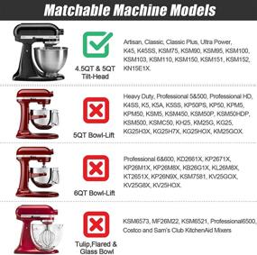 img 1 attached to 🔪 New Grey KitchenAid Flex Edge Beater Attachment - Paddle Scraper with Silicone Edges for 4.5/5 Quart Tilt-Head Stand Mixer - KitchenAid Mixer Accessories Replacement