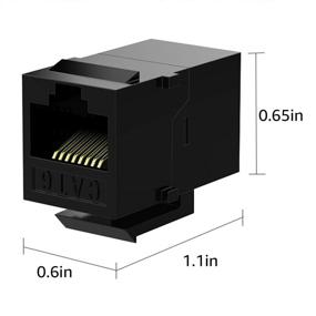 img 3 attached to 🔌 25 шт. Черный Rj45 Cat6 вставка куплера Keystone Jack: Женский к Женскому сцепному устройству для эффективной сетевой работы