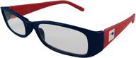 new england patriots nfl team color reading glasses (+1.75 presbyopic lens) logo