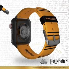 img 1 attached to 🔮 Официально лицензированный браслет для смарт-часов Hufflepuff Гарри Поттер - совместим с Apple Watch (часы не включены) - Подходит для моделей 38 мм, 40 мм, 42 мм и 44 мм.