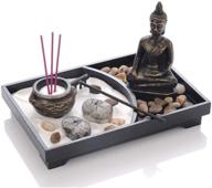 🧘 ugyduky tabletop zen garden: bringing peace and tranquility to your space - home decor gift set with buddha, rake, sand, candle, and incense holder logo