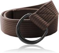 eurosport premium d-ring canvas belt for men - stylish belt accessory logo