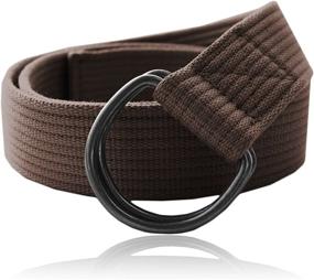 img 3 attached to Eurosport Premium D-Ring Canvas Belt for Men - Stylish Belt Accessory