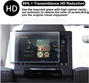 img 2 attached to 📺 [2 шт.] Защитное стекло для заднего сиденья телевизора Chrysler Pacifica Display Rear Seat TV 2016-2018, HD Clear Закаленное стекло Ultra HD с экстремальной четкостью (10-дюймовый экран заднего сиденья)