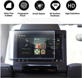 img 4 attached to 📺 [2 шт.] Защитное стекло для заднего сиденья телевизора Chrysler Pacifica Display Rear Seat TV 2016-2018, HD Clear Закаленное стекло Ultra HD с экстремальной четкостью (10-дюймовый экран заднего сиденья)