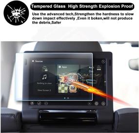 img 3 attached to 📺 [2 шт.] Защитное стекло для заднего сиденья телевизора Chrysler Pacifica Display Rear Seat TV 2016-2018, HD Clear Закаленное стекло Ultra HD с экстремальной четкостью (10-дюймовый экран заднего сиденья)