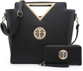 img 4 attached to 👜 Fashion Satchel Set: Handbag Triangle, matched with Women's Handbags & Wallets for Satchels