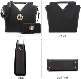 img 1 attached to 👜 Fashion Satchel Set: Handbag Triangle, matched with Women's Handbags & Wallets for Satchels