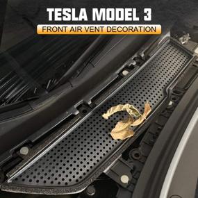 img 2 attached to Enhance Air Flow and Protect your Tesla Model 3 with ROOCS 17-20 Model 3 Air Intake Grille – Premium ABS Plastic Vent Cover!